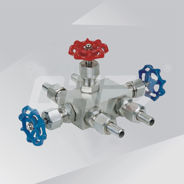 Three valve group